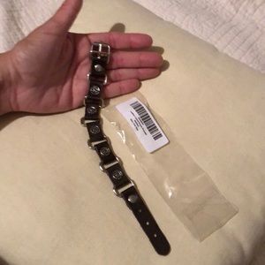 Leather Linked Roses Bracelet